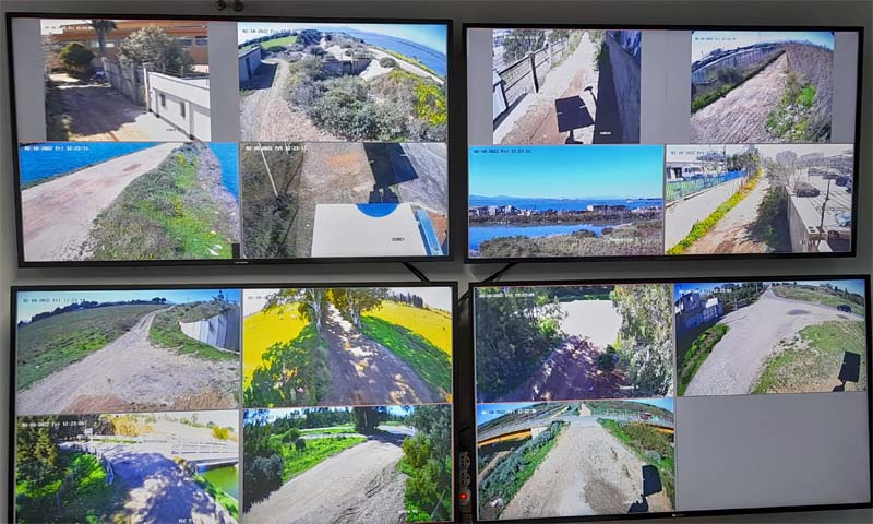 Telecamere di sorveglianza della laguna di Santa Gilla