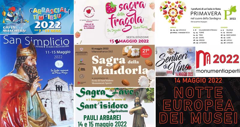 Eventi e sagre del 14 e 15 maggio 2022 in Sardegna
