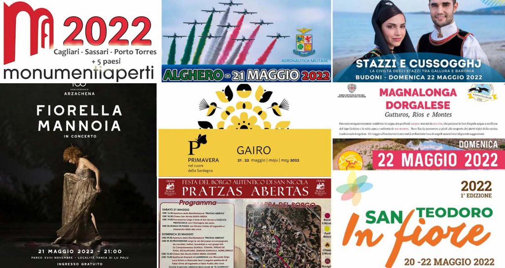 Eventi e sagre in Sardegna del 21 e 22 maggio 2022