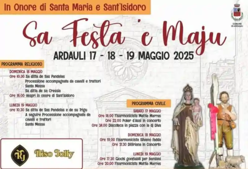 Sa Festa e Maju Ardauli 2025, manifesto con date, programma e orari eventi | Sardegna in blog