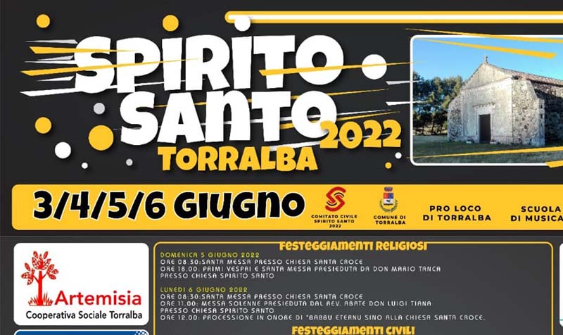 Feste dello Spirito Santo a Terralba 2022, date e programma