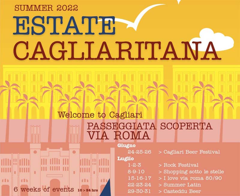 Estate Cagliaritana 2022, eventi giugno, luglio e agosto in via Roma a Cagliari