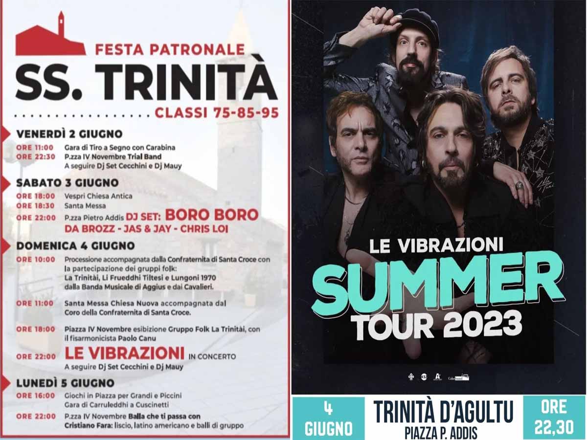 Festa patronale trinità d'agultu 2023, programma, locandina