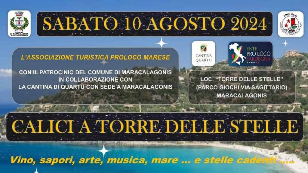Calici a Torre delle Stelle, manifesto con data e programma 2024