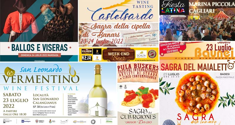 Eventi e sagre del 23 e 24 luglio 2022 in Sardegna