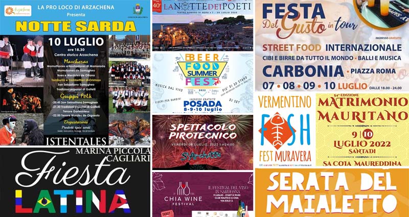 Eventi e sagre dell'8 e 9 luglio 2022 in Sardegna