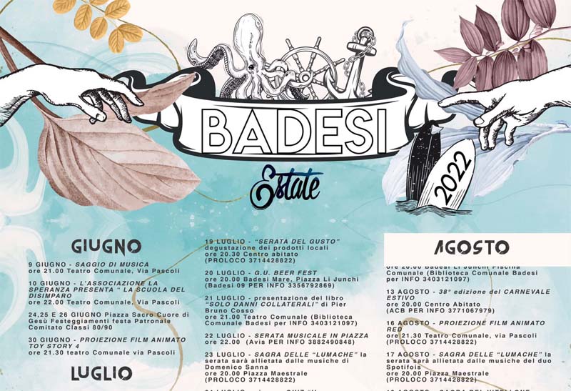 Calendario eventi luglio e agosto 2022 a Badesi