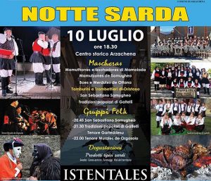 Programma Notte Sarda Arzachena 2022, manifesto