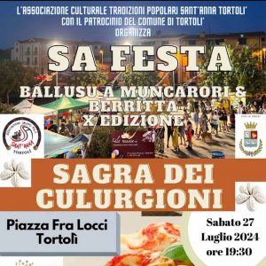 Sagra dei culurgiones Tortolì, data, manifesto e programma 2024