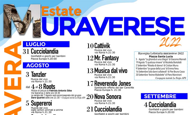 Eventi agosto 2022 a Muravera e Costa Rei