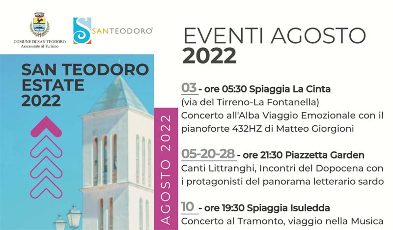 Eventi San Teodoro ad Agosto 2022, programma