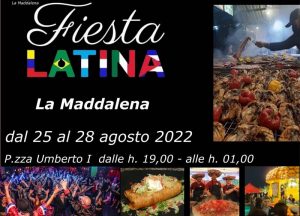 Fiesta latina La Maddalena 2022, manifesto e programma