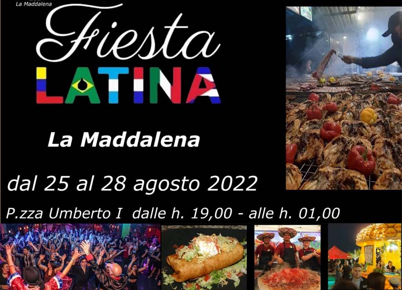 Fiesta latina La Maddalena 2022, manifesto e programma