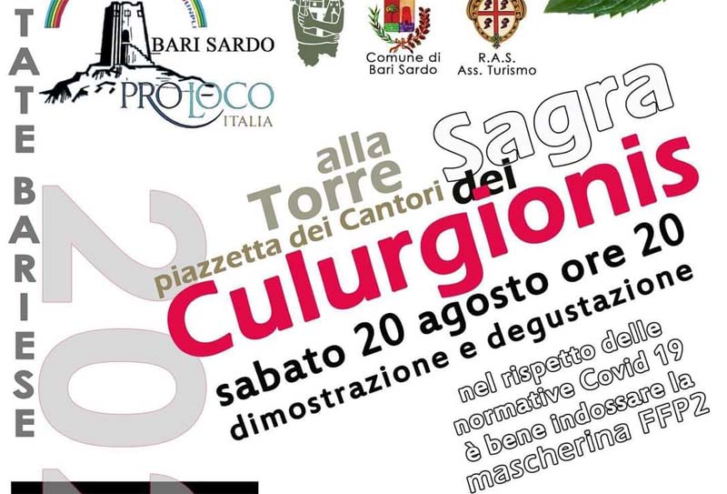 Sagra dei culurgionis Bari Sardo 2022, manifesto e programma