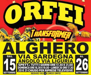 Circo Rinaldo Orfei ad Alghero, orari degli spettacoli