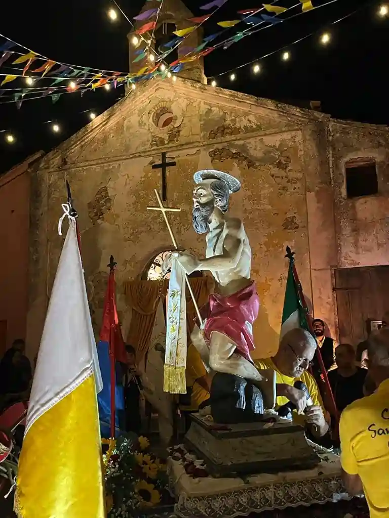 Simulacro di San Girolamo alla festa di Santu Gironi a Capoterra