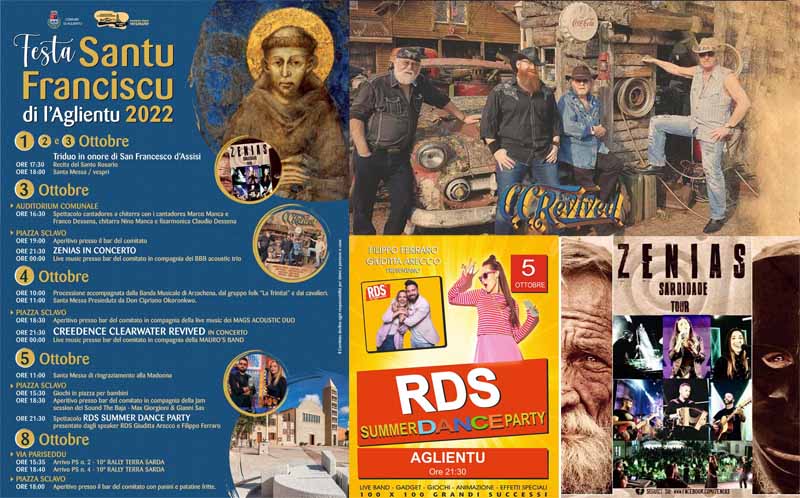 San Francesco Aglientu 2022, programma