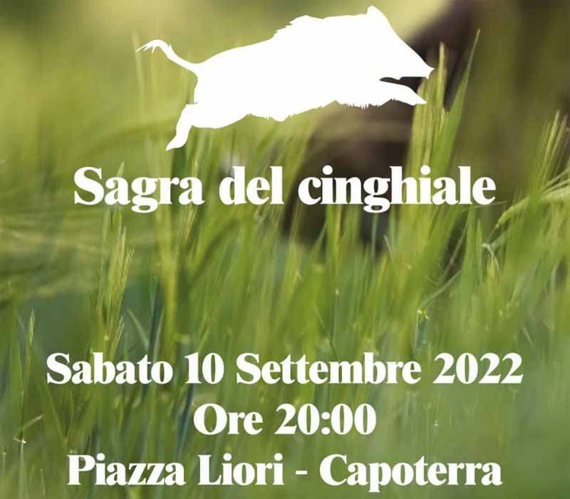 Sagra del cinghiale 2022 a Capoterra, manifesto e programma