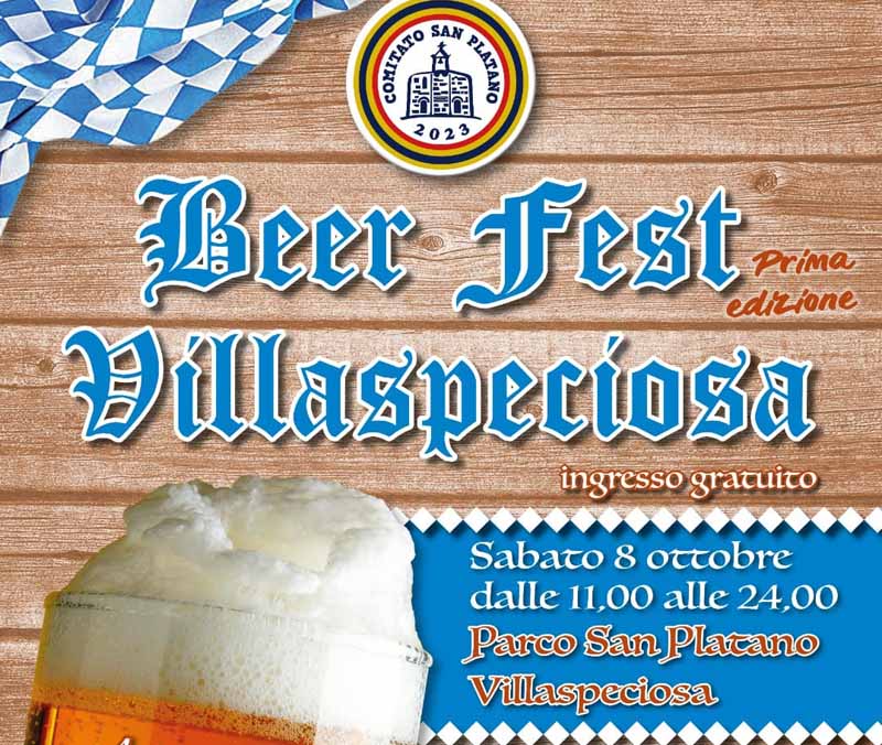 Festa della birra Villaspeciosa 2022, programma e manifesto