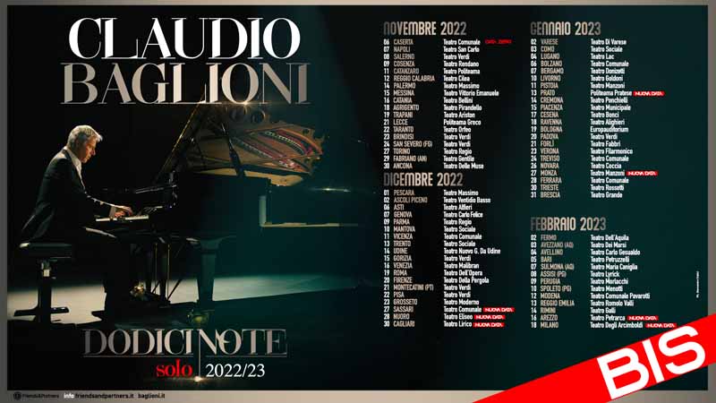 Concerti Claudio Baglioni in Sardegna 2022