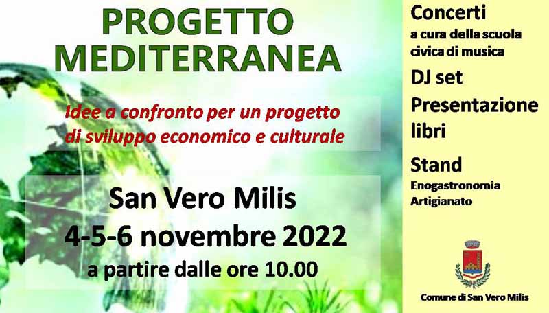 Progetto Mediterranea a San Vero Milis, manifesto e programma