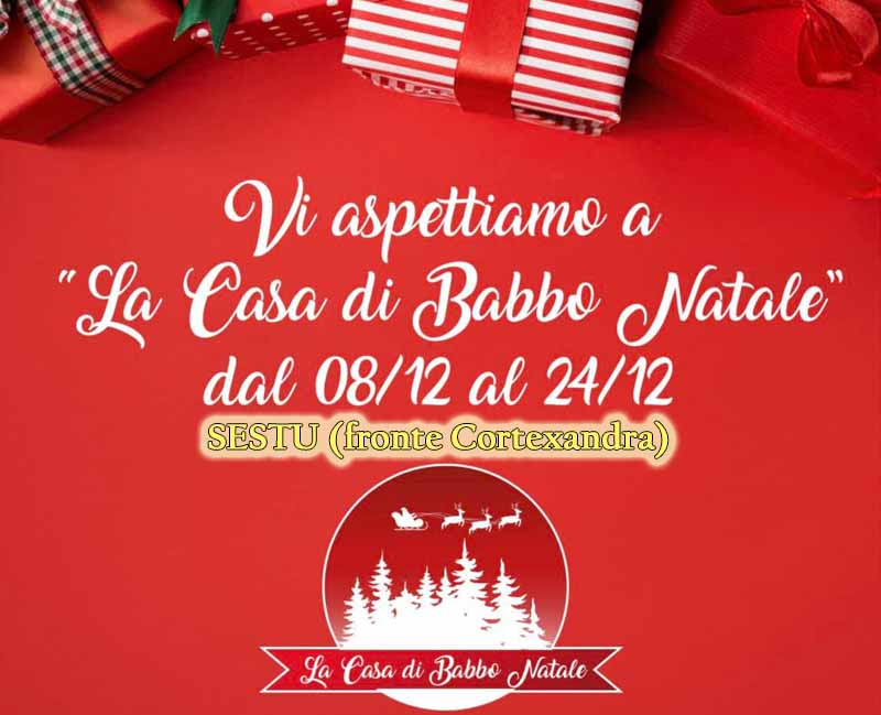 Casa di Babbo Natale a Sestu Cortexandra, date e programma