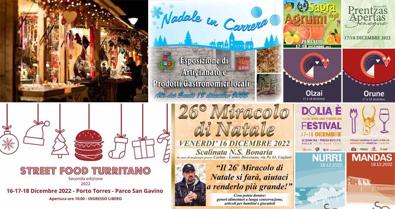 Eventi e sagre del 17 e 18 dicembre 2022 in Sardegna