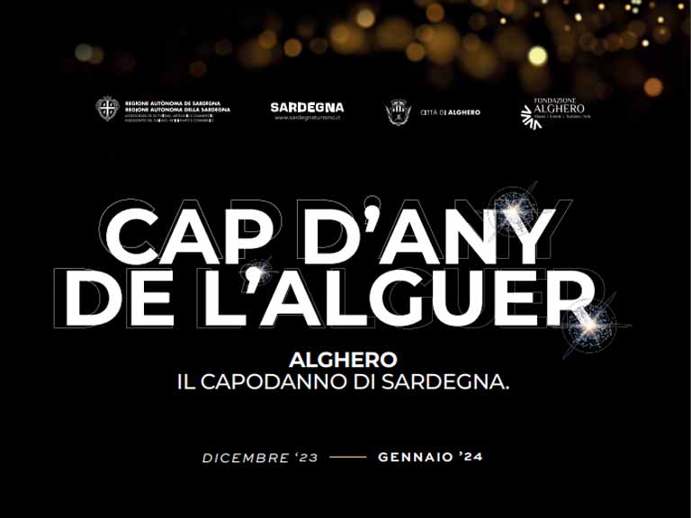 Eventi Natale Alghero 2023, manifesto con le date