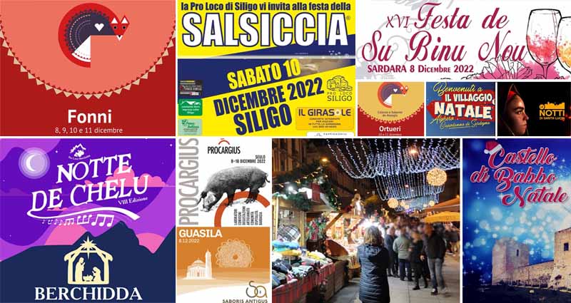 Eventi e sagre dell'8, 9, 10 e 11 dicembre 2022 in Sardegna
