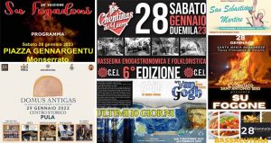 Eventi e sagre del 27, 28 e 29 gennaio 2023 in Sardegna