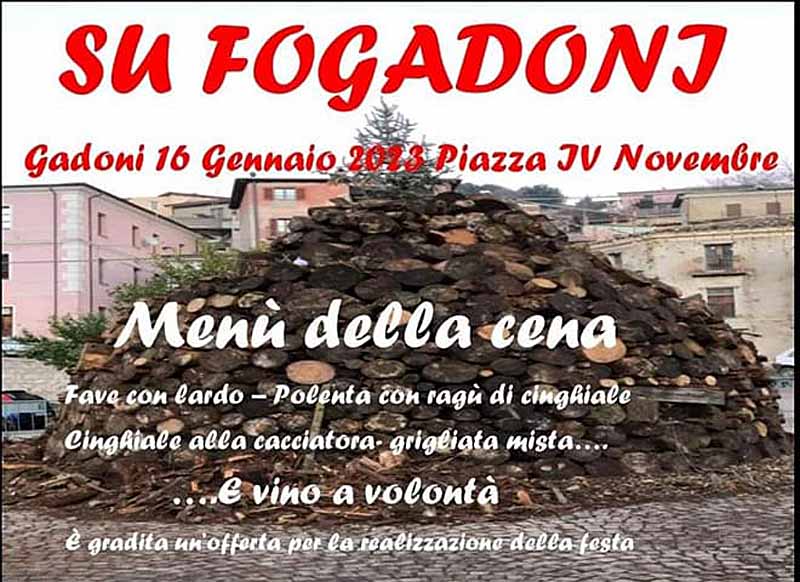 Su Fogadoni 2023 a Gadoni , programma e locandina