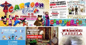 Eventi, sagre, sfilate di carnevale dell'11 e 12 febbraio 2023 in Sardegna