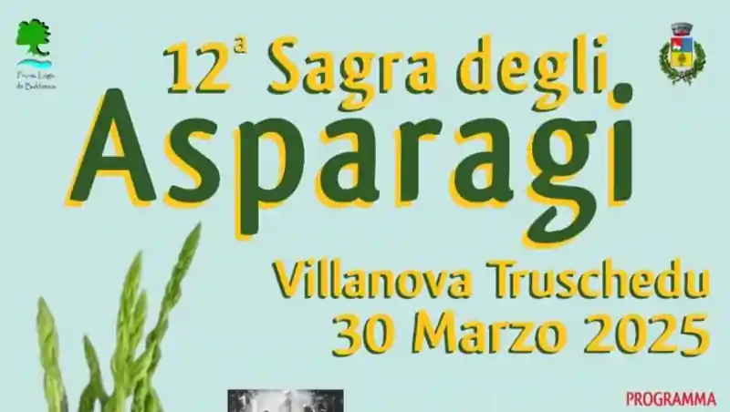 Sagra asparagi 2025 a Villanova Truschedu, manifesto con data, programma e orari eventi!