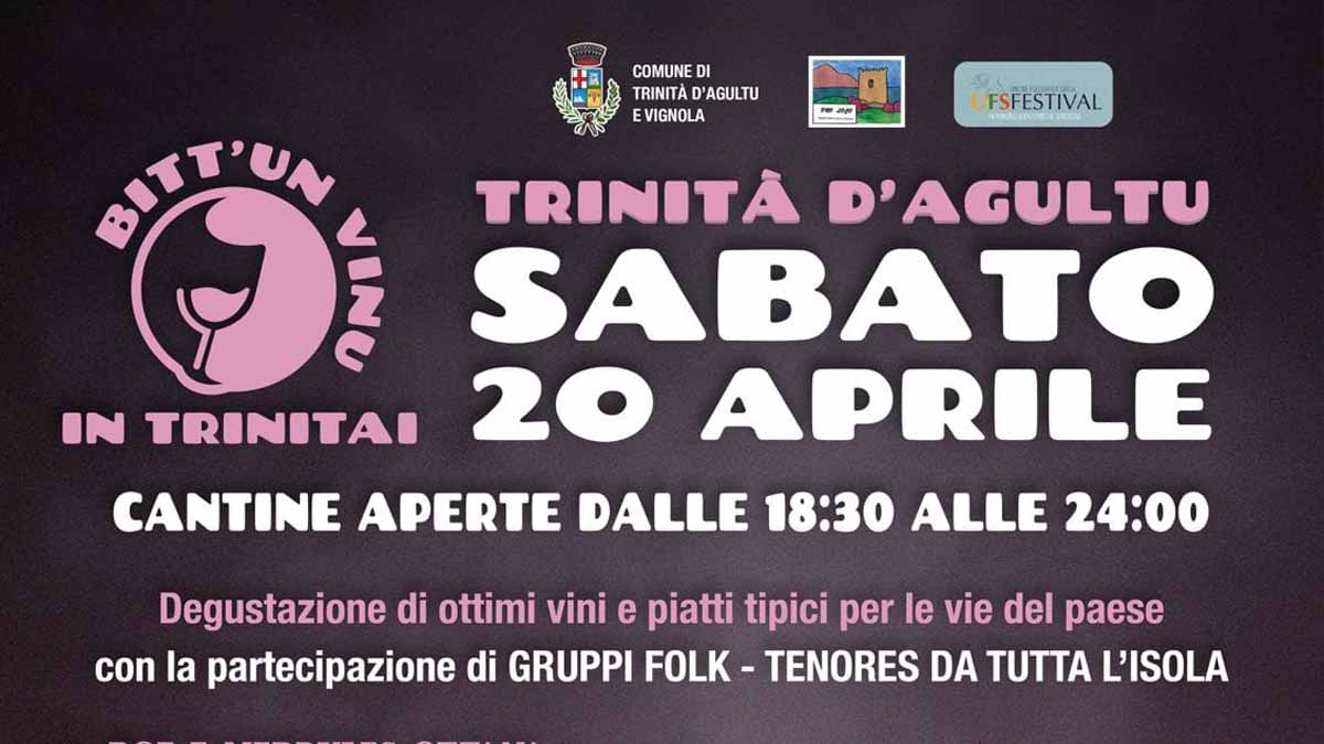 Bitt'un vinu 2024 a Trinità d'Agultu, manifesto con date, orari e programma
