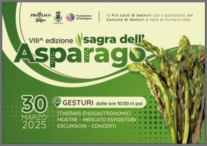 Sagra asparago gesturo 2025, manifesto con data, programma, orari e costi | Sardegna in blog
