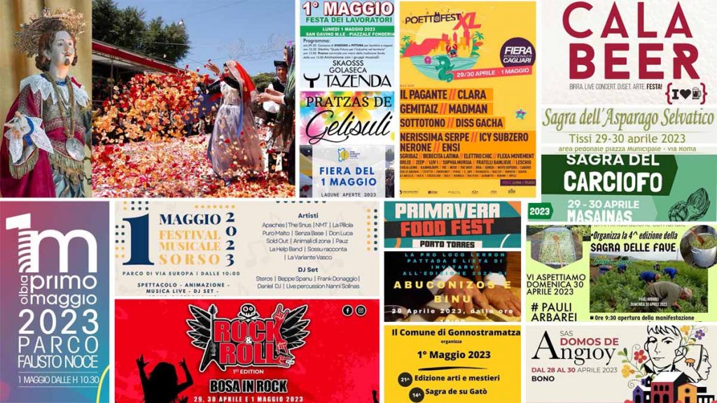 Eventi e sagre del 28, 29, 30 aprile e 1 maggio in Sardegna