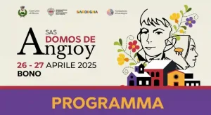 Sas Domos de Angioy a Bono, manifesto con date, programma e orari degli eventi 2025 | Sardegna in blog