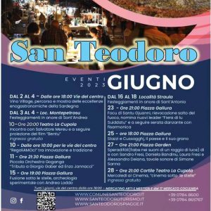 Calendario eventi giugno 2023 a San Teodoro