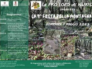 Festa della montagna 2023 a Nuxis, manifesto e programma
