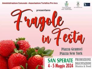 Fragole in festa a San Sperate, manifesto con date e programma