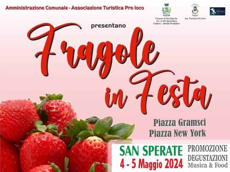 Fragole in festa a San Sperate, manifesto con date e programma