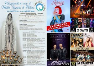 Festa per nostra signora di Fatima a La Caletta, programma e locandine 2024!