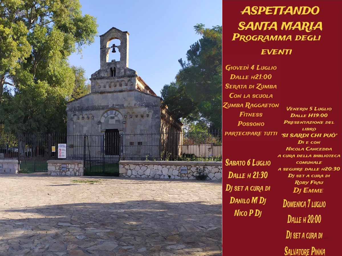 Aspettando Santa Maria 2024 a Uta, manifesto con il programma