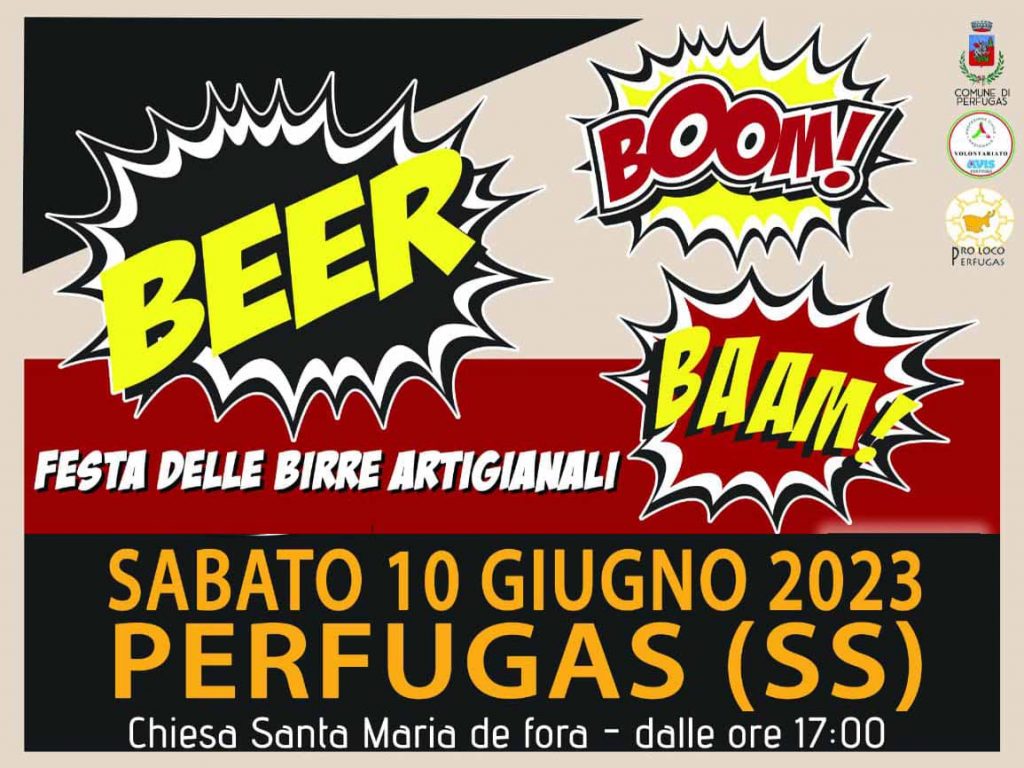 Programma della festa della birra di Perfugas 2023, manifesto