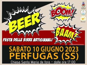 Programma della festa della birra di Perfugas 2023, manifesto