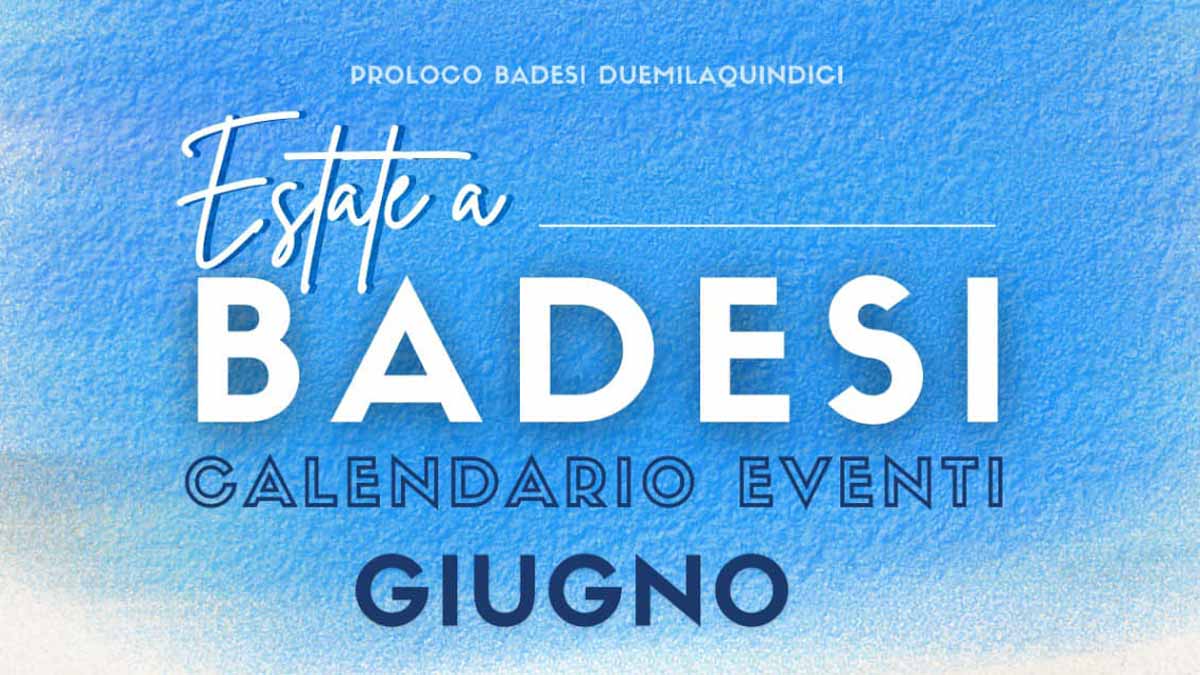Eventi giugno 2023 a Badesi, manifesto