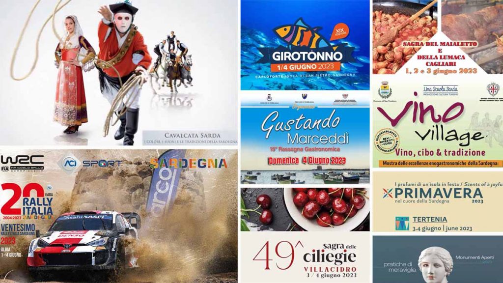 Eventi e sagre dell'1, 2, 3 e 4 giugno 2023 in Sardegna