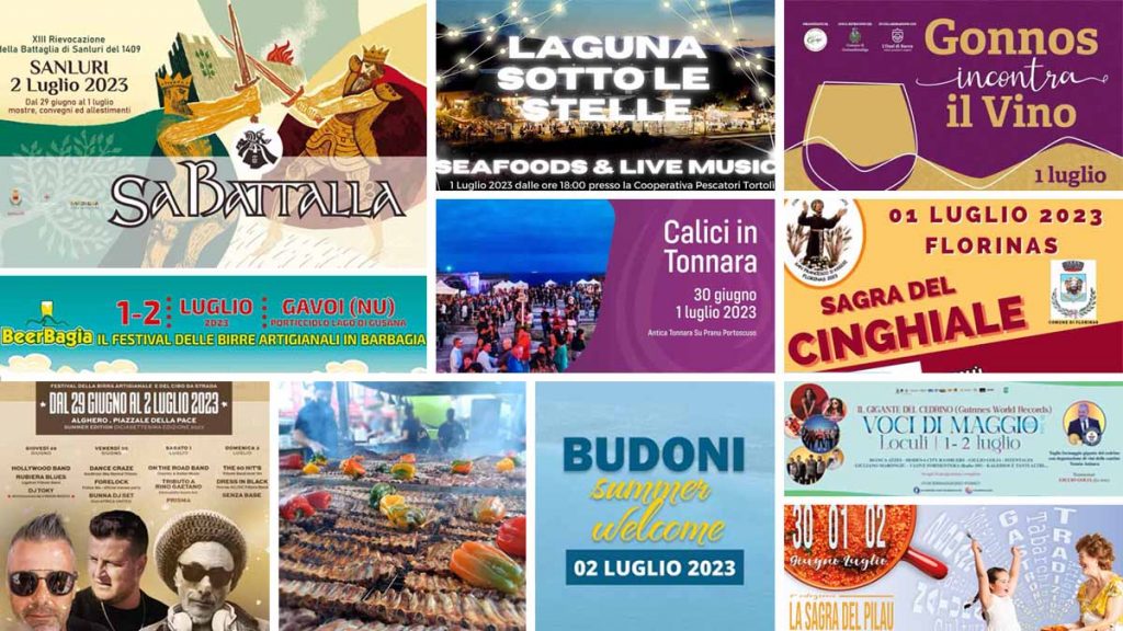 Eventi e sagre del 30 giugno, 1 e 2 luglio 2023 in Sardegna