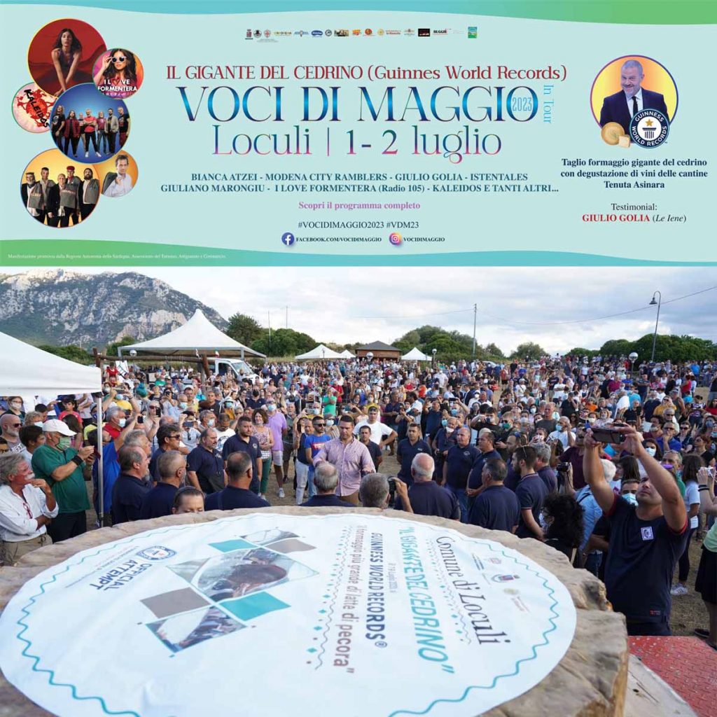 Il gigante del Cedrino e Voci di maggio a Loculi, foto formaggio