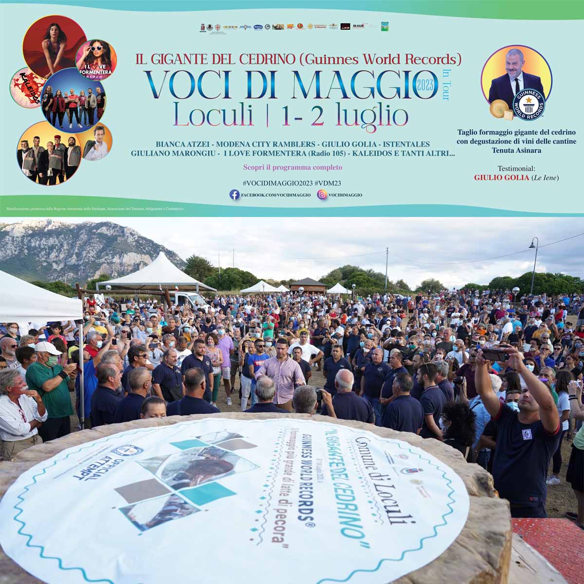Il gigante del Cedrino e Voci di maggio a Loculi, foto formaggio